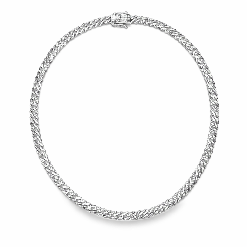 925SL ENCRUSTED MONACO NECKLACE