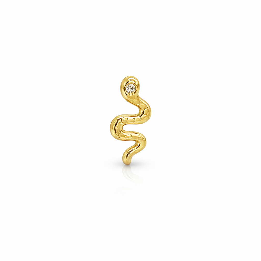 Piercing Serpiente en Oro Amarillo 14K