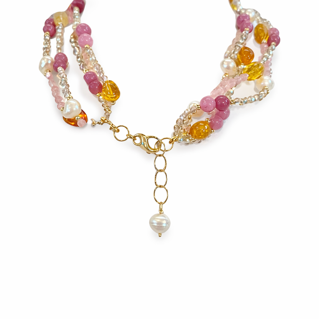 925YG CRISTAL GIADA PERLA CITRINO NECKLACE