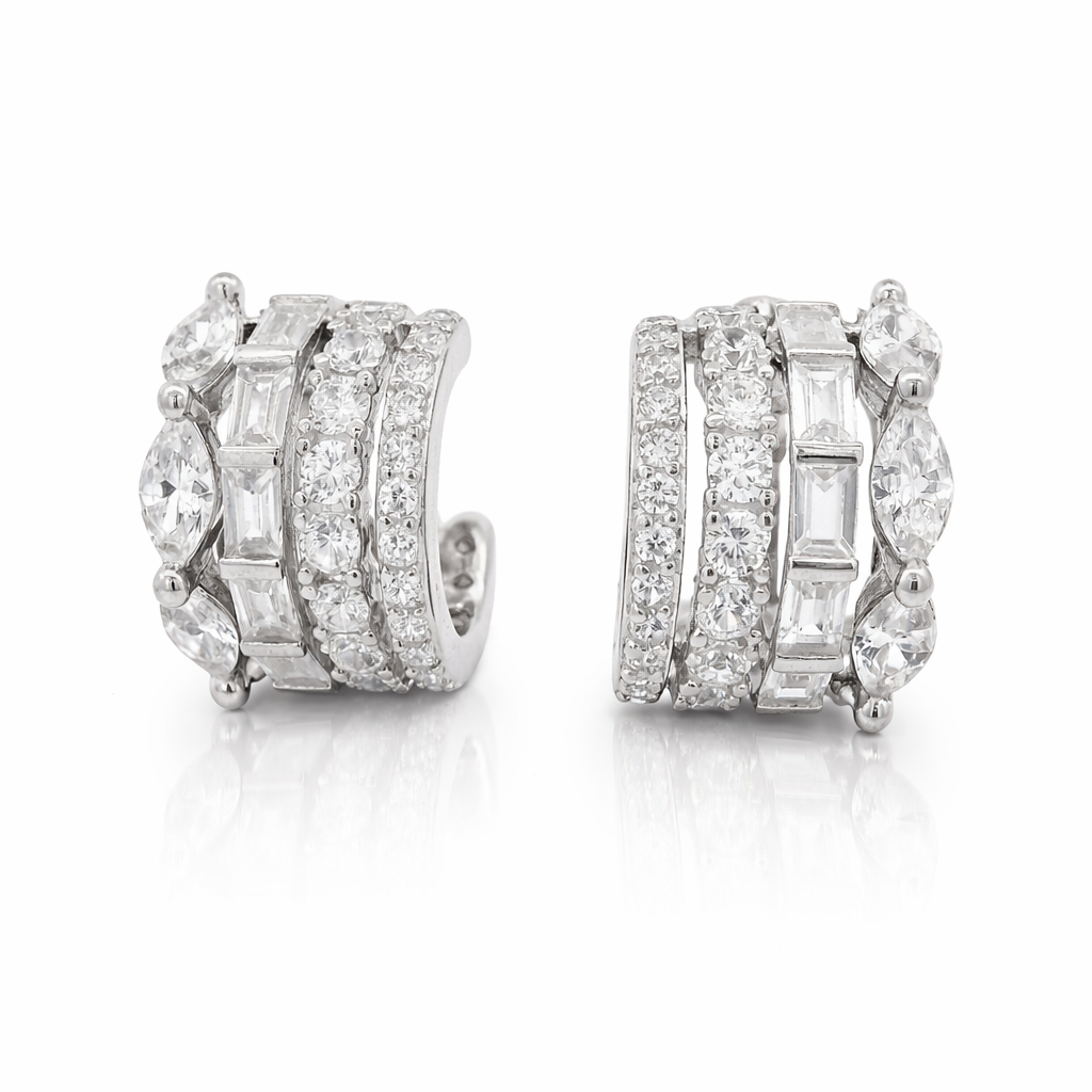 Aretes de Plata 925 con Diseño Circular