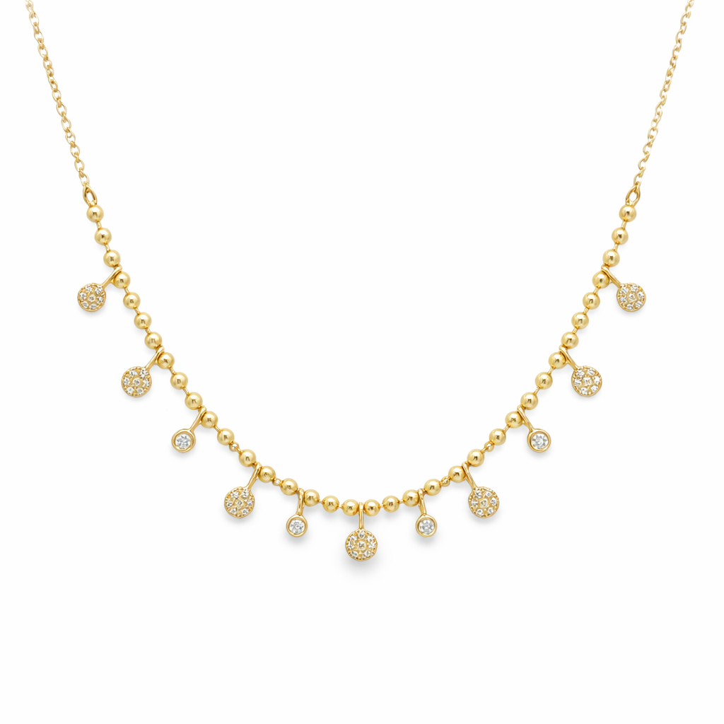 Collar de Diamantes en Oro Amarillo 14K