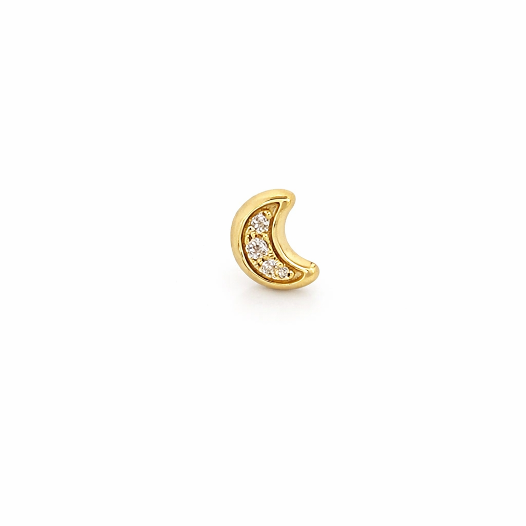 Piercing Luna en Oro Amarillo 14K