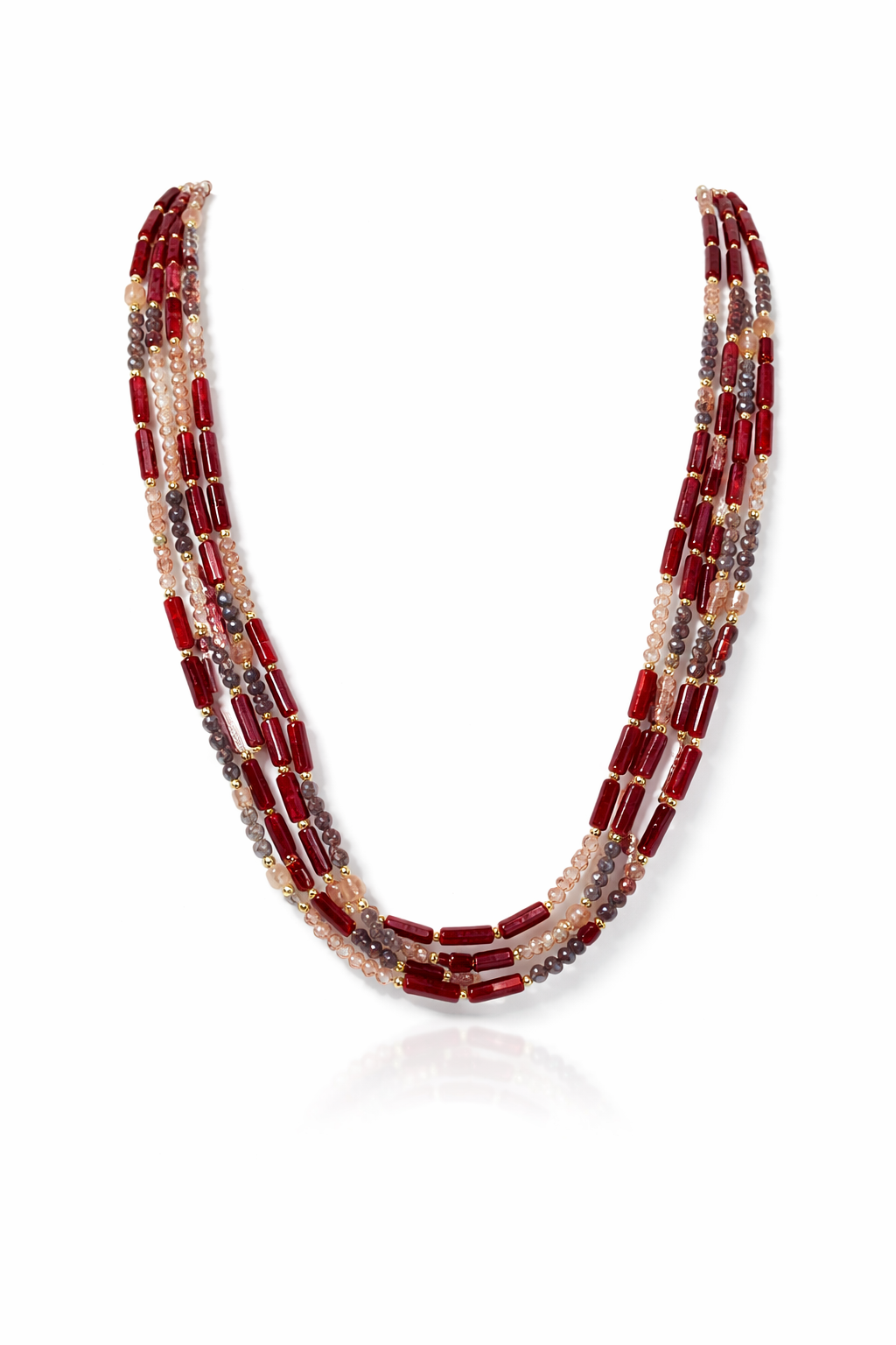 Collar Multicapa en Plata 925 Bañada en Oro