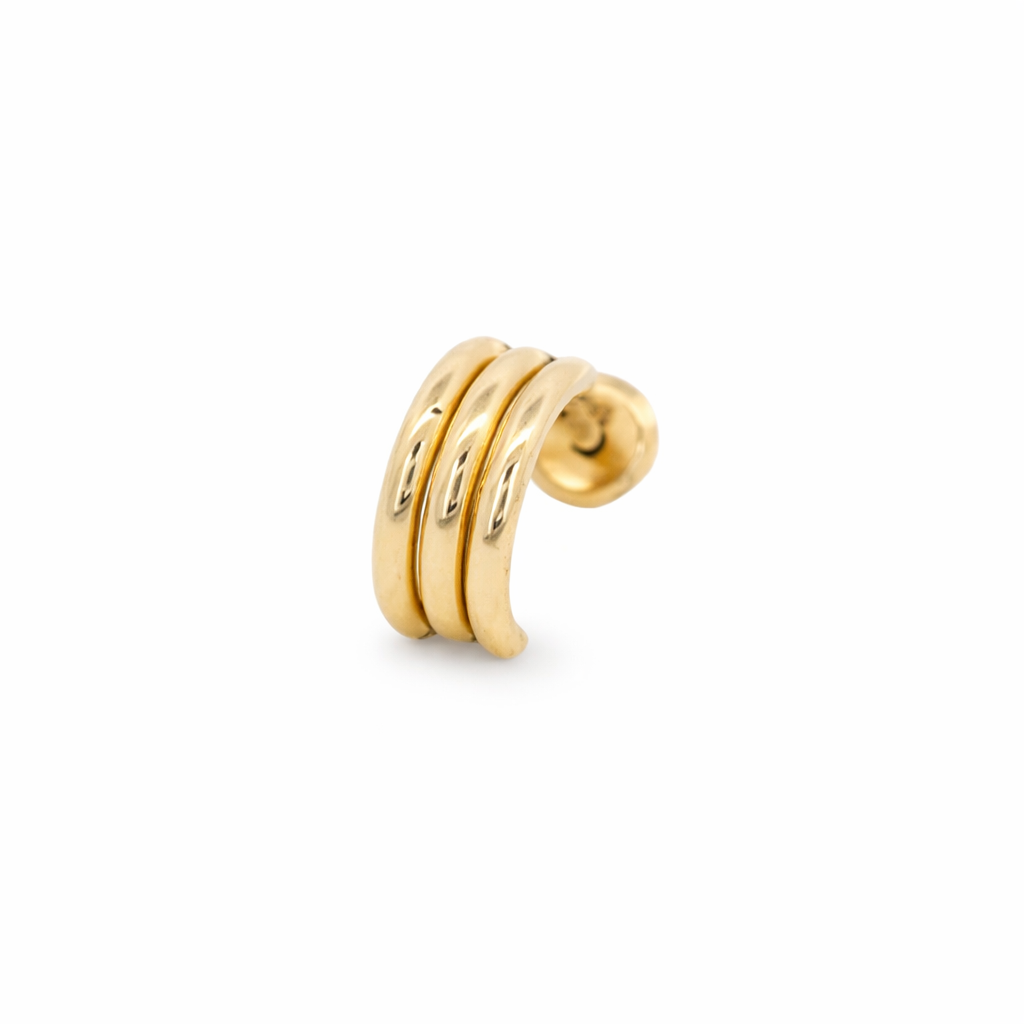 Piercing Triple en Oro Amarillo 14K