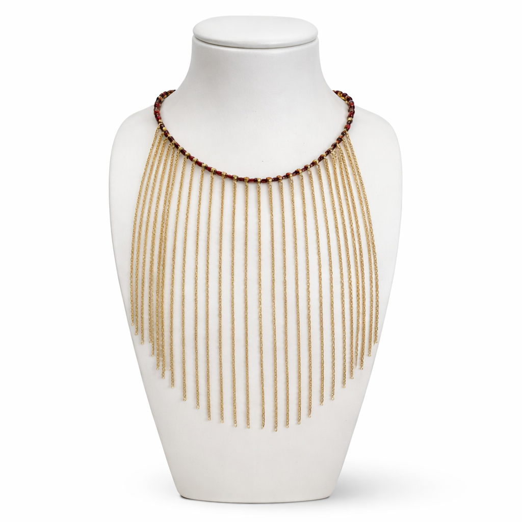 Collar Catena con Circonias en Plata 925 Bañada en Oro