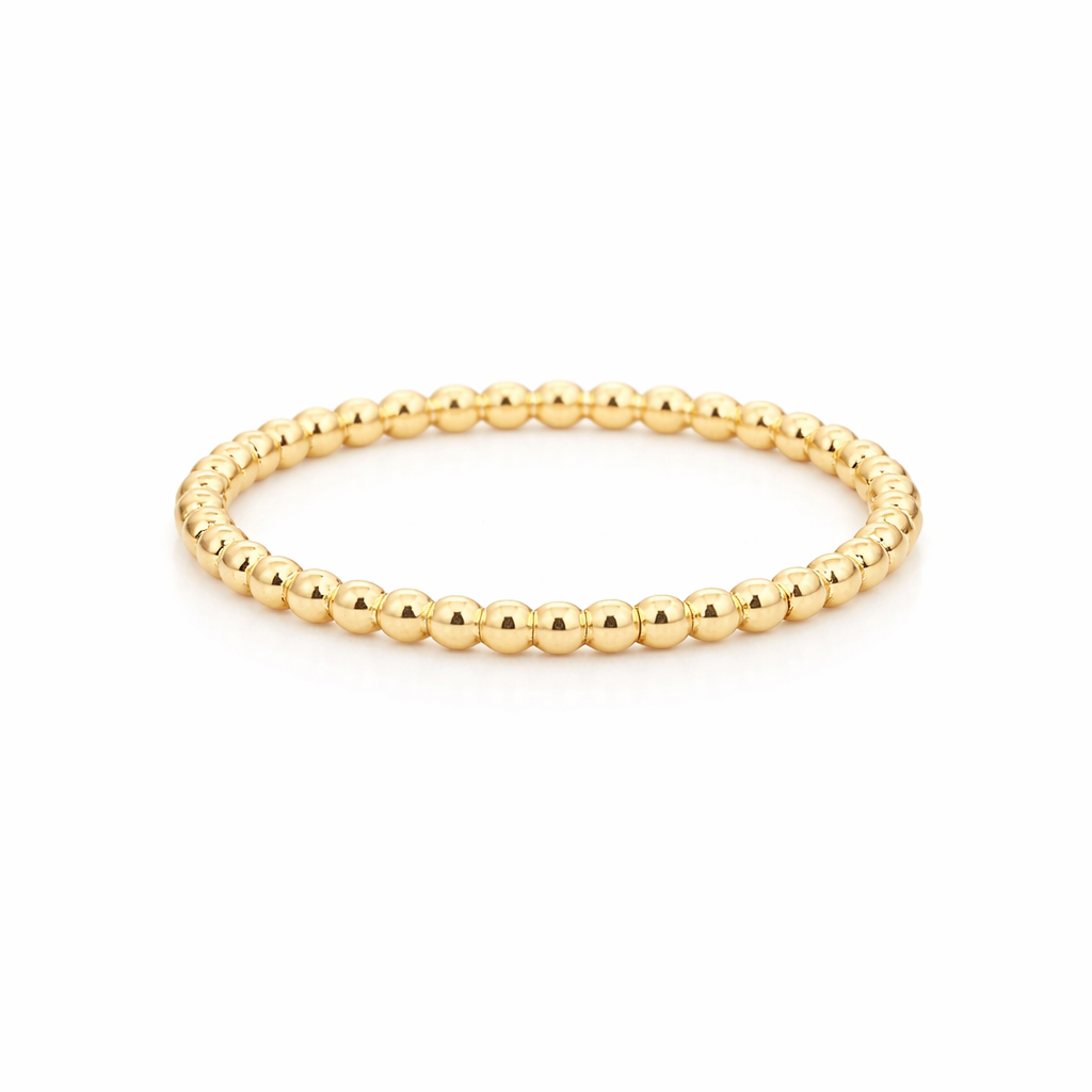 Anillo de Cuentas en Oro Amarillo 14K