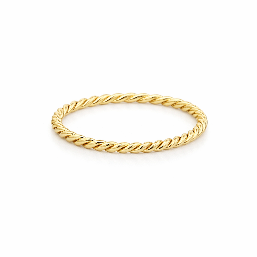 14KY GOLD TWIST RING  T7