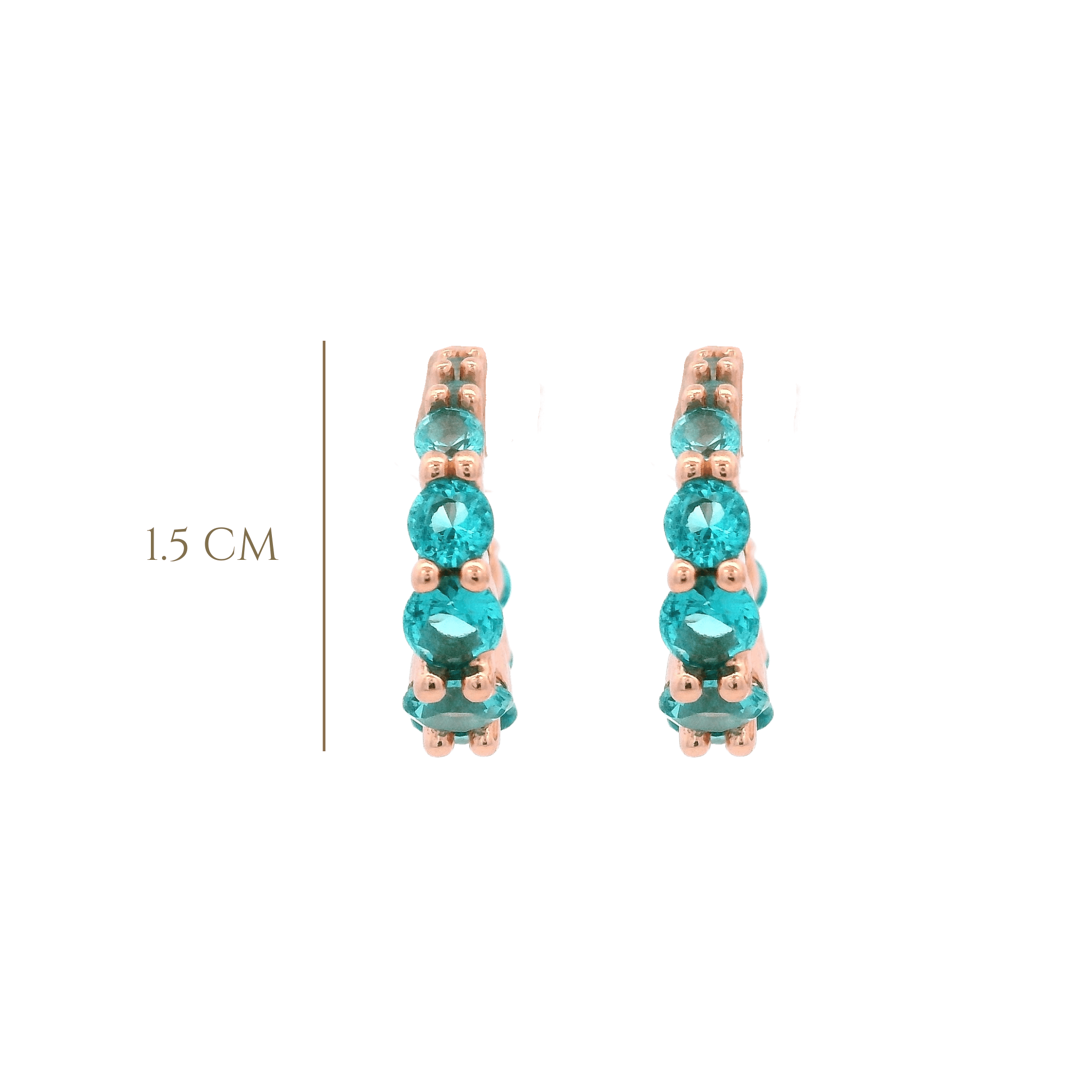 925RG INFINITY CZ TURQUOISE EARRINGS - C'SANTOS