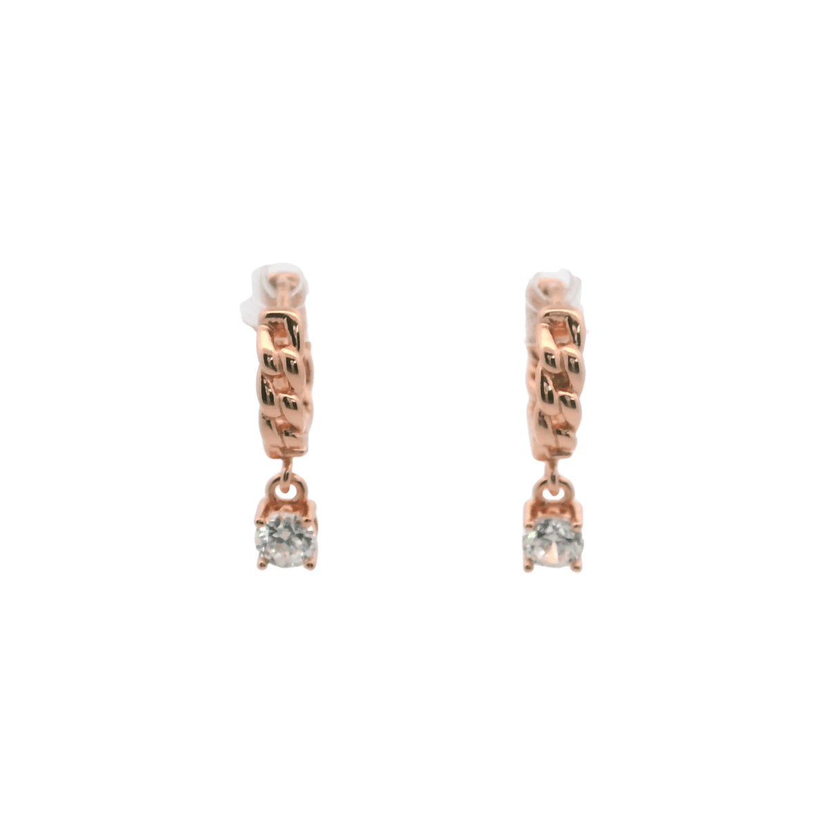 925RG LINKS PENDANT CZ HUGGIES - C'SANTOS