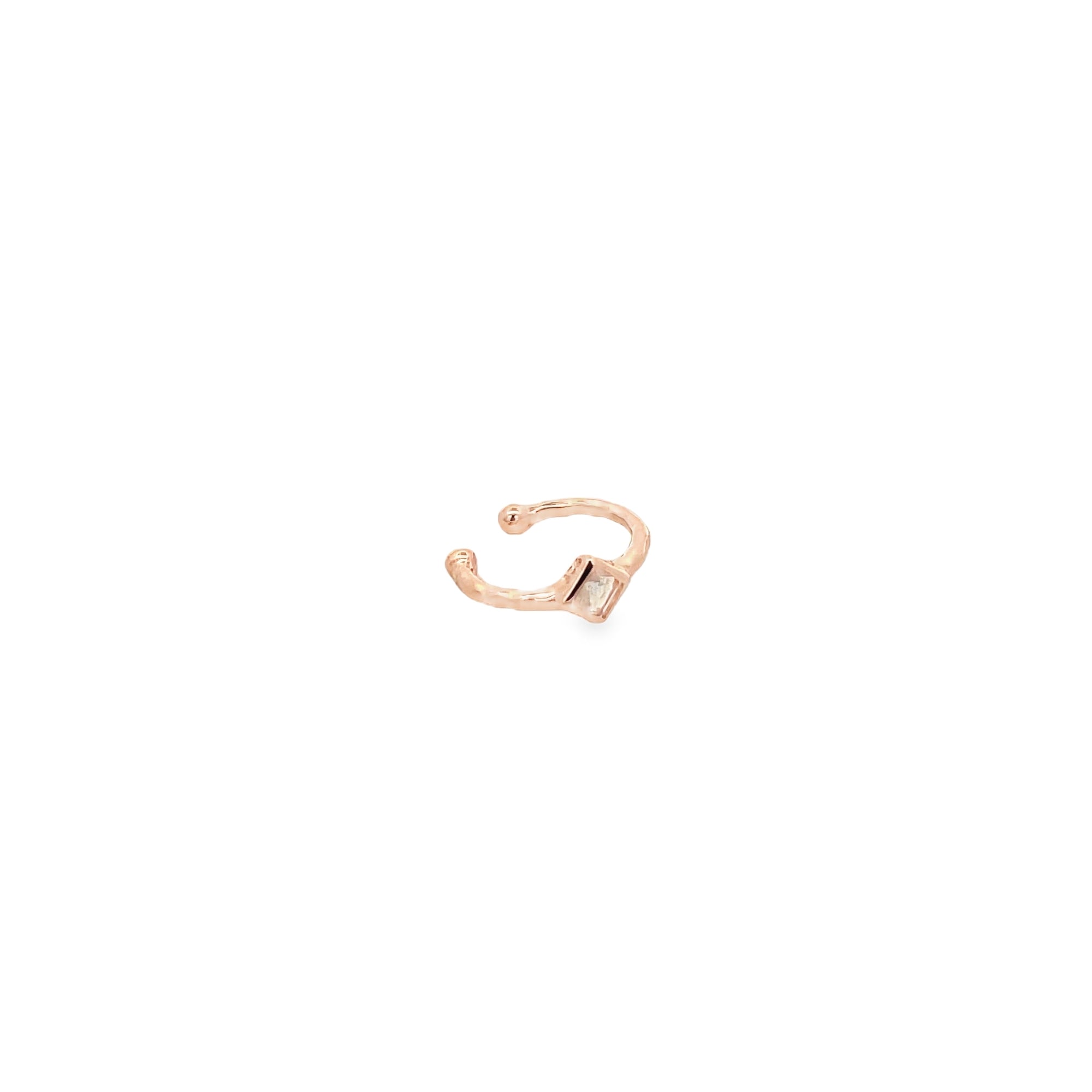 925RG SQUARE MOONSTONE RAINBOW EARCUFF - C'SANTOS