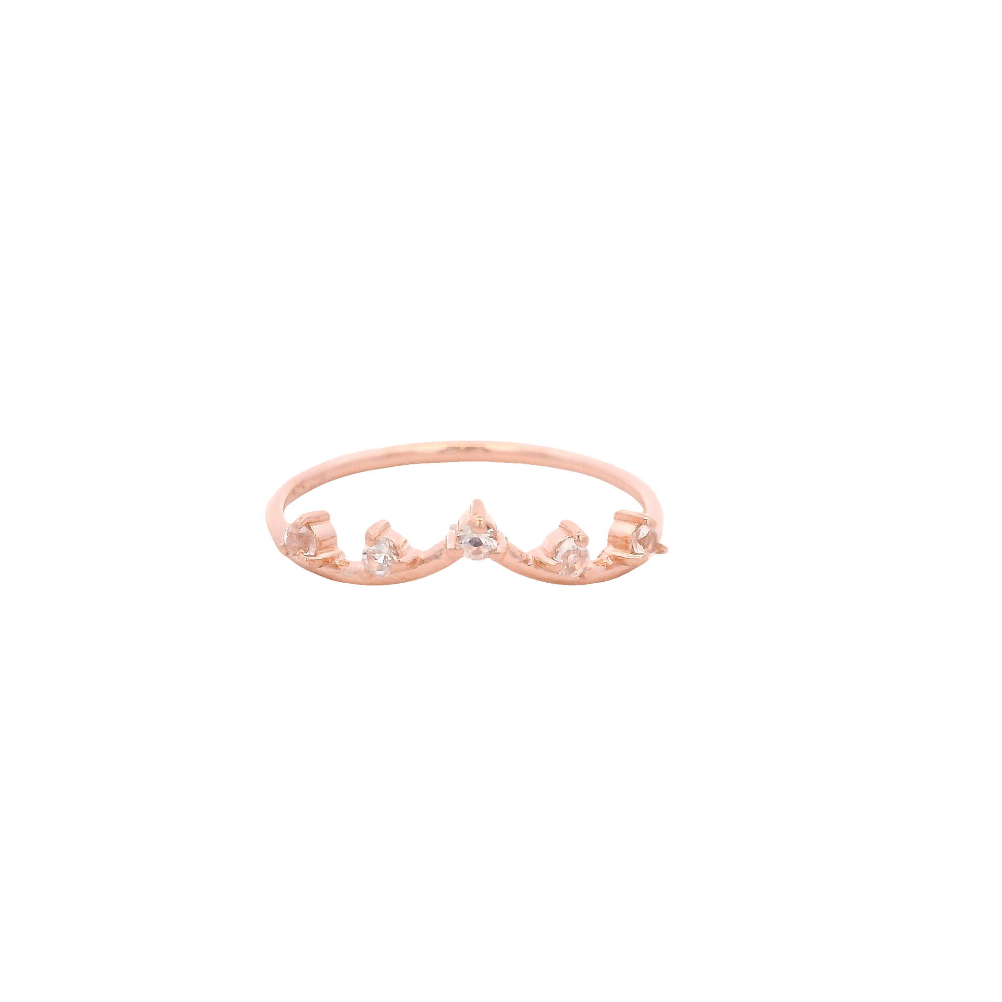 925RG WISH 5 STONE MOOSTONE RING T6.5 - C'SANTOS