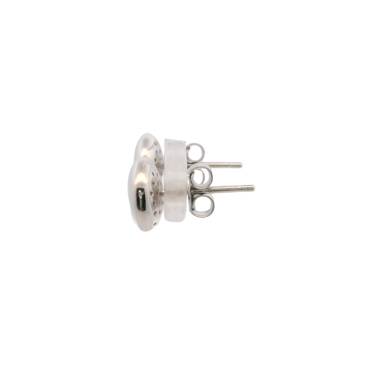 925SL CIRCLE DOME WITH TRANGLE EARRINGS - C'SANTOS