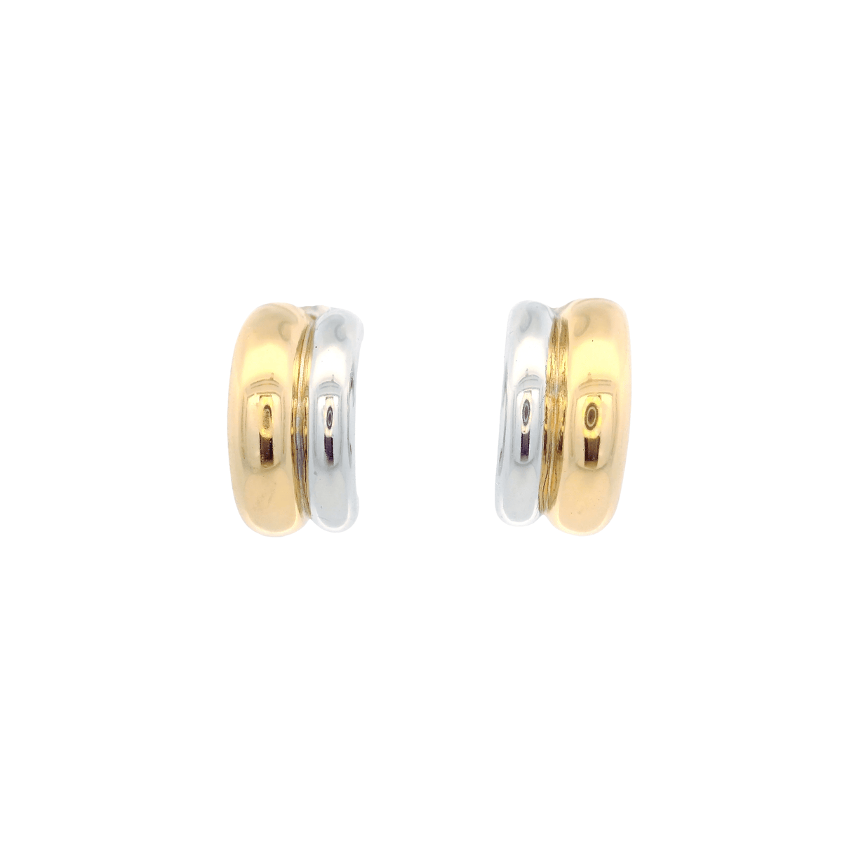 925SL DOUBLE ROW CHUNKY SMOOTH EARRINGS - C'SANTOS