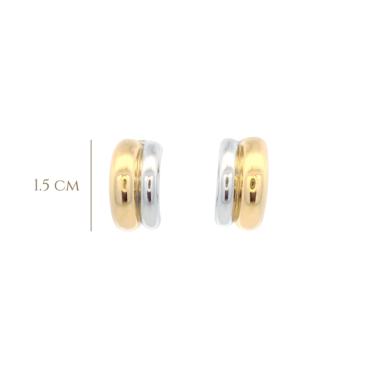 925SL DOUBLE ROW CHUNKY SMOOTH EARRINGS - C'SANTOS