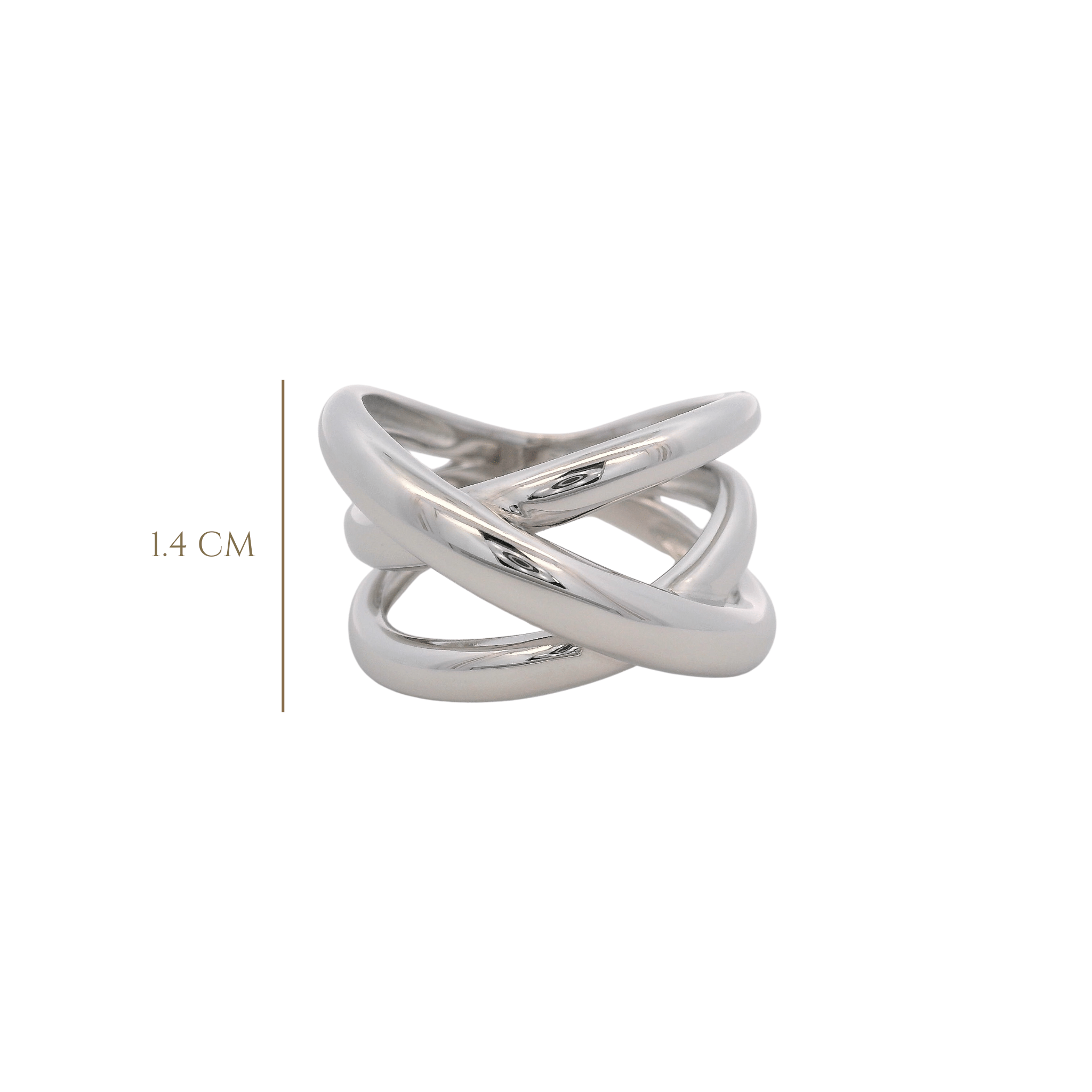 925SL INTERTWINED RING T7 - C'SANTOS