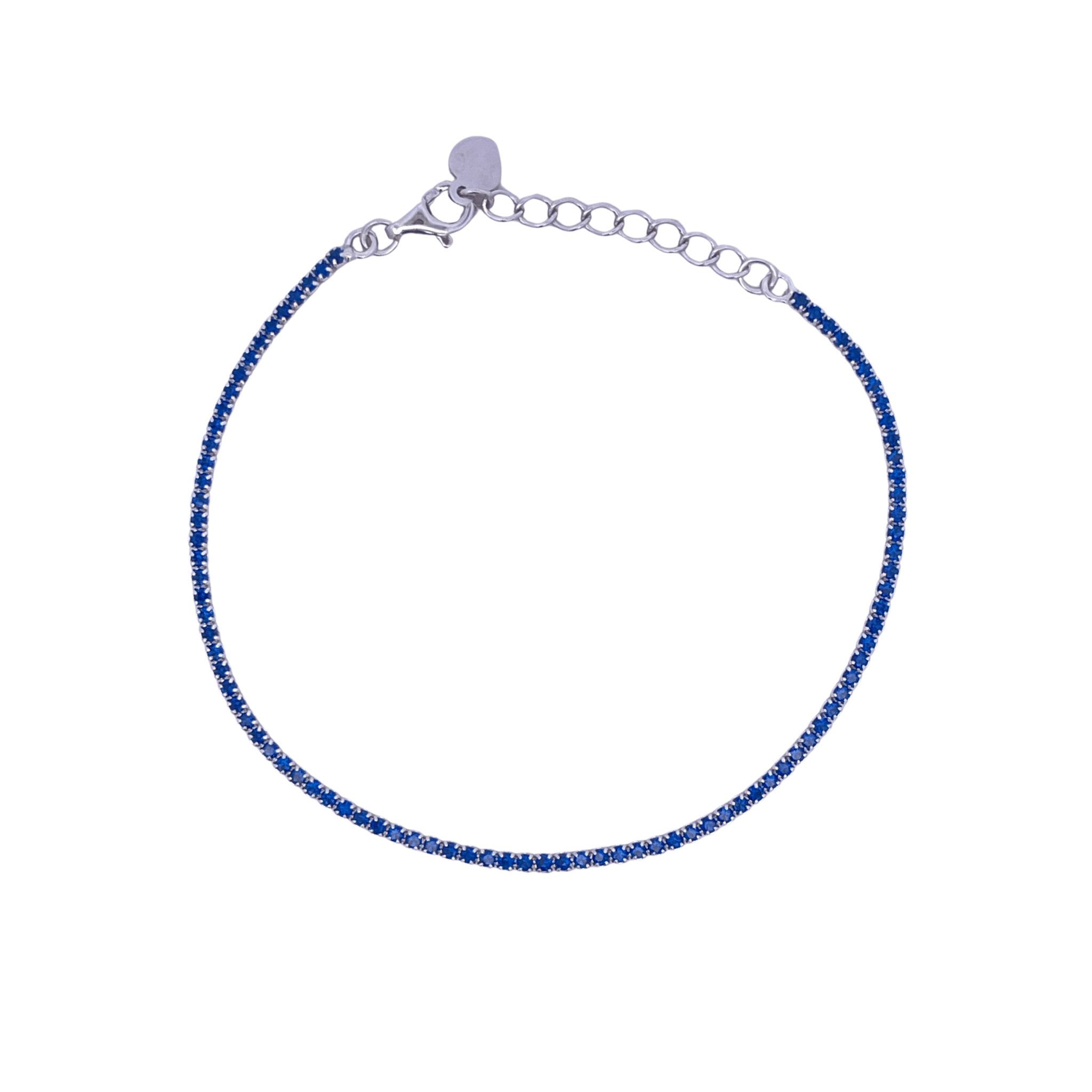 925SL MINI TENNIS CZ BLUE BRACELET - C'SANTOS
