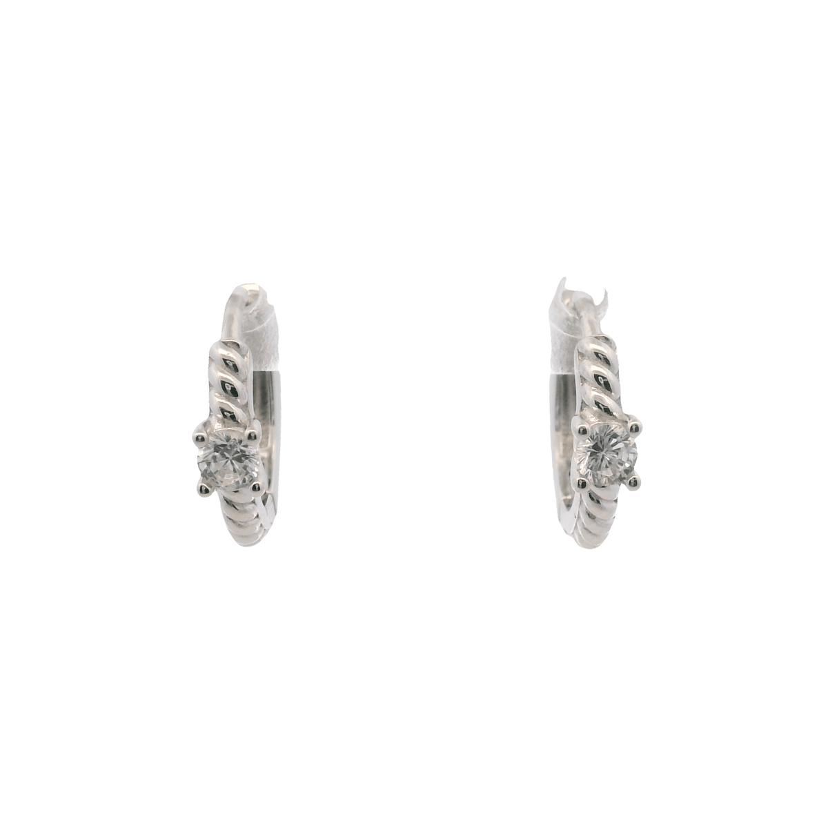 925SL TWISTED CENTER CZ HUGGIES - C'SANTOS