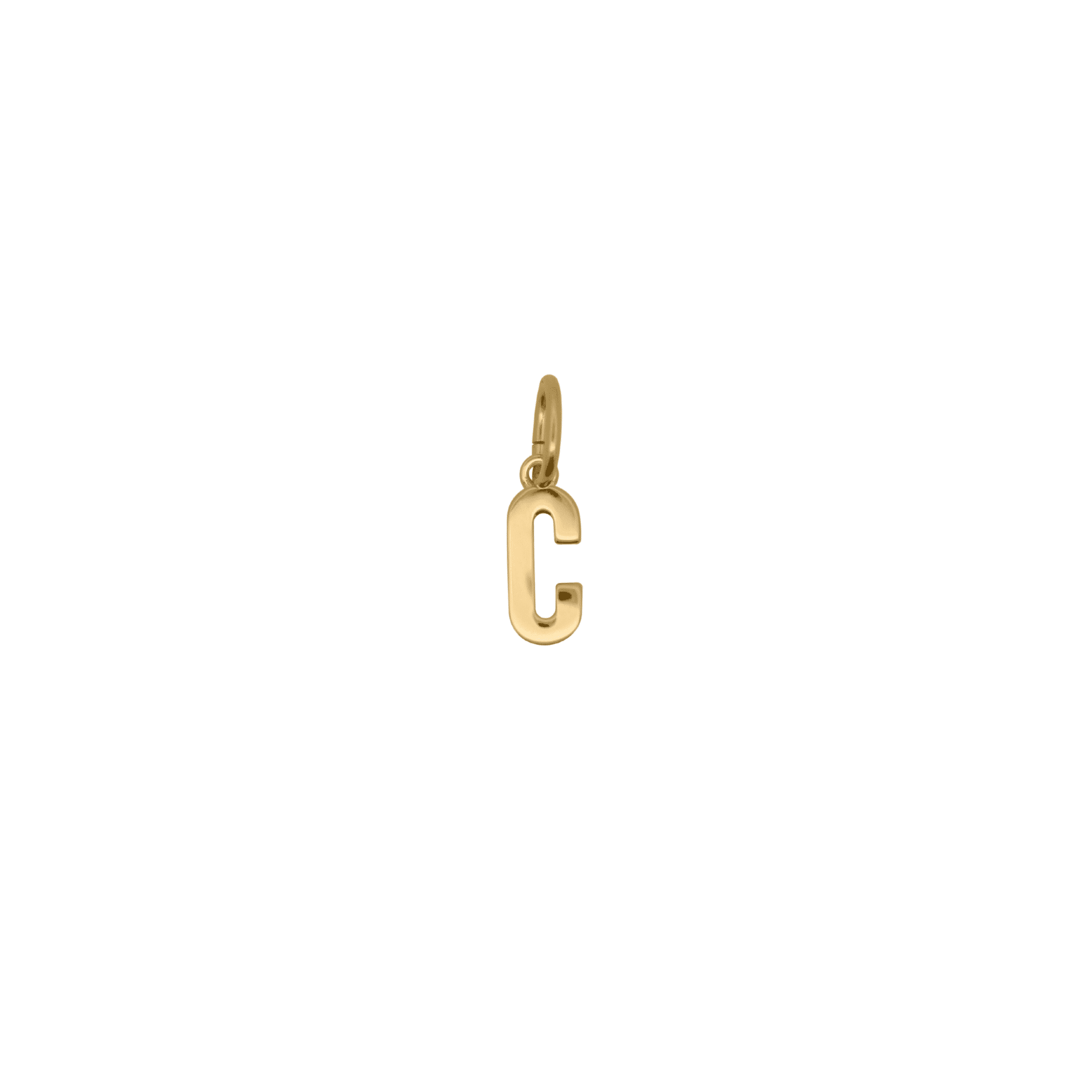 925YG C FLAT INITIAL CHARM - C'SANTOS