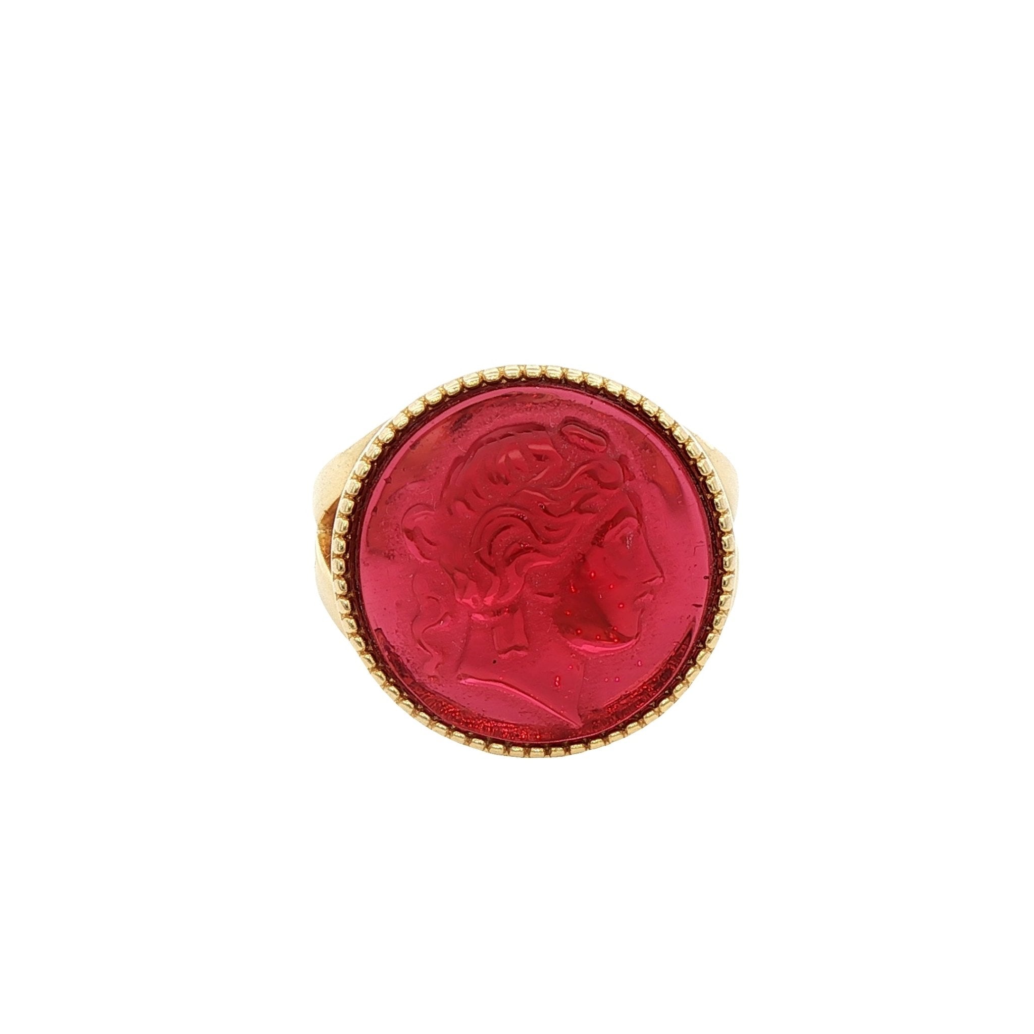 925YG CERES RED RING - C'SANTOS