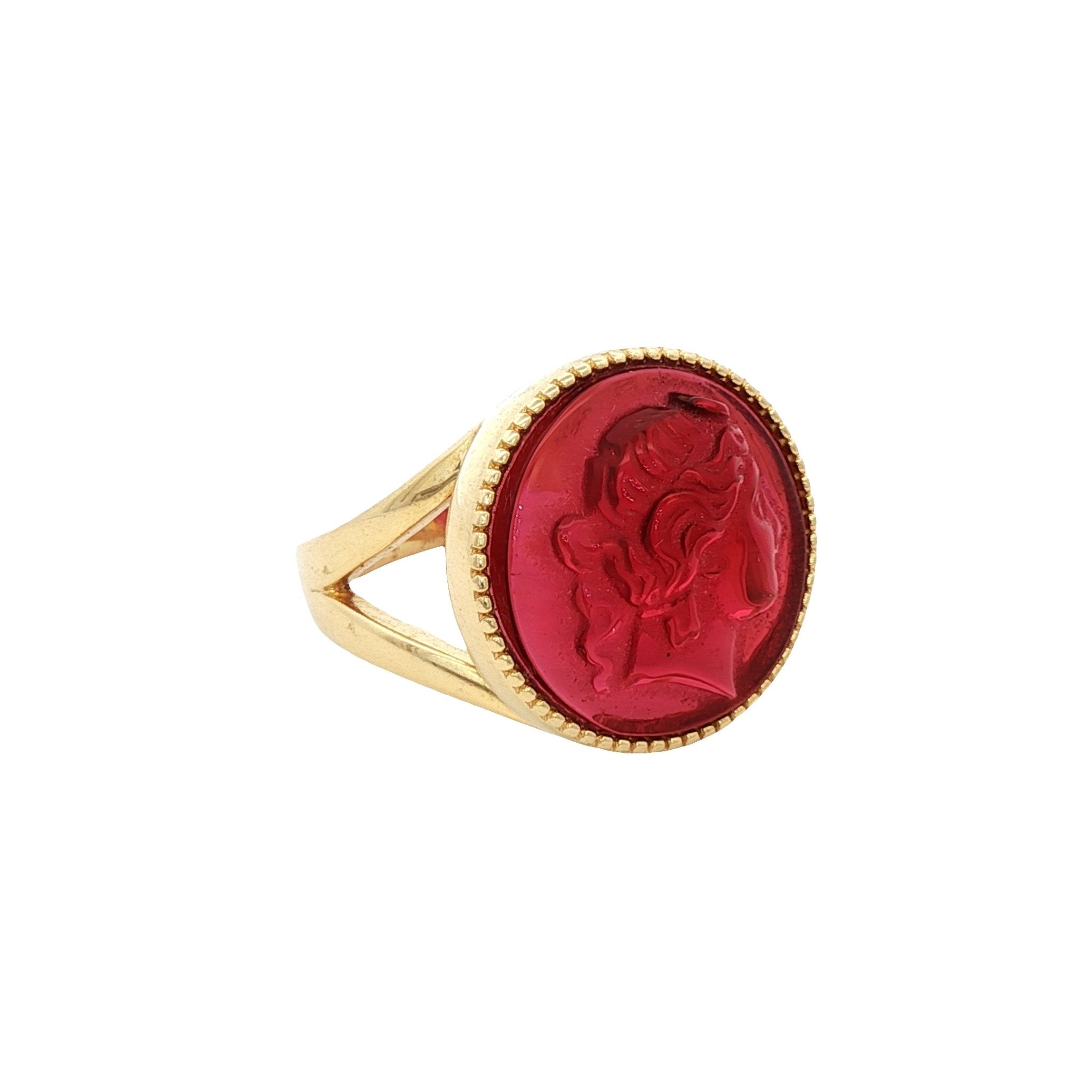 925YG CERES RED RING - C'SANTOS