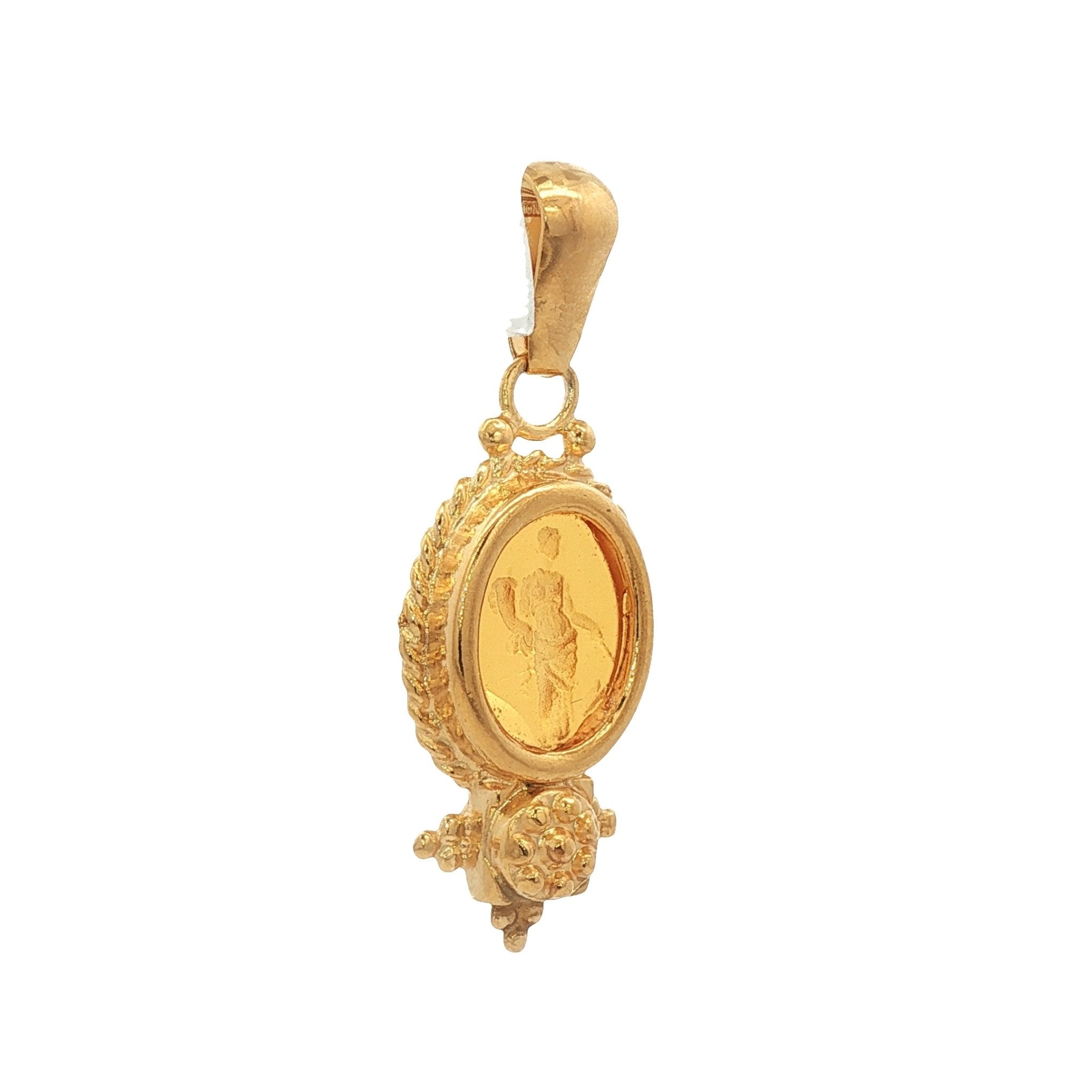 925YG FORTUNE AMBAR PENDANT - C'SANTOS