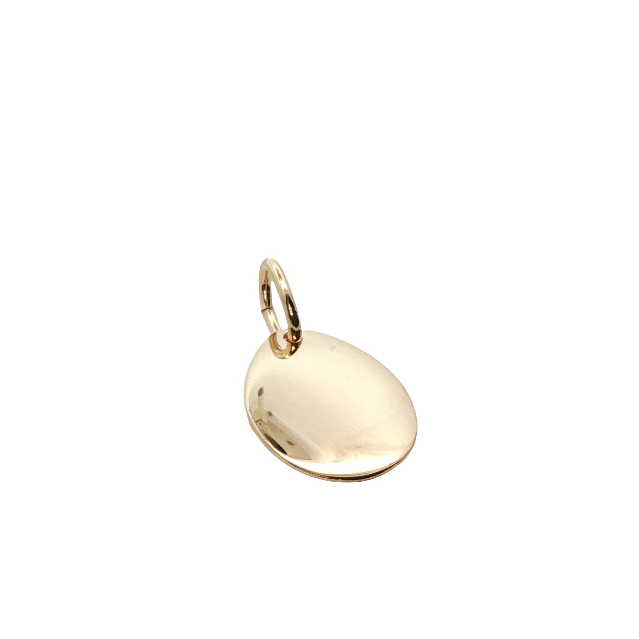 925YG MINIMALIST FLAT TEARDROP TAG CHARM - C'SANTOS