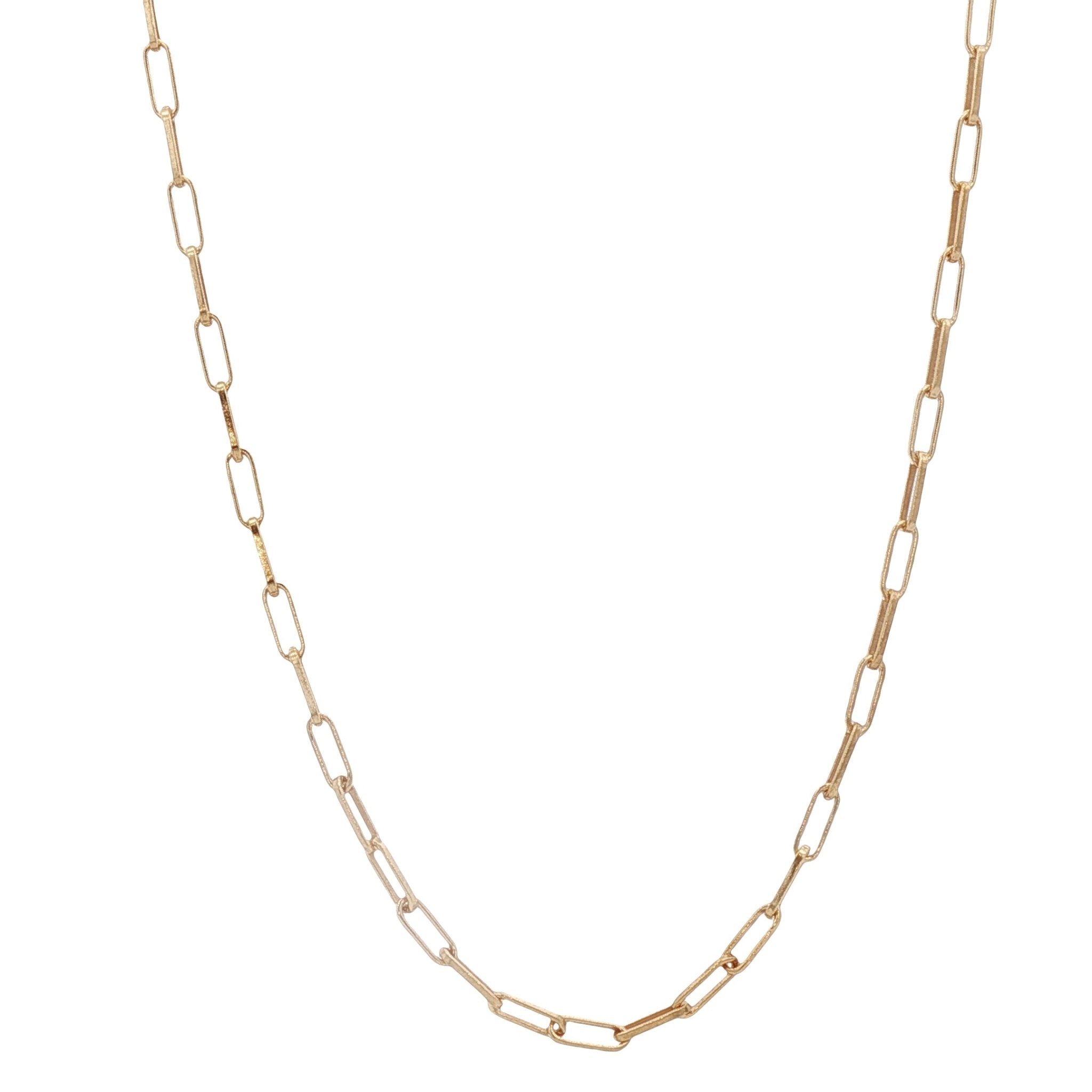 925YG PAPERCLIP MEDIUM 17.5 IINCH NECKLACE - C'SANTOS