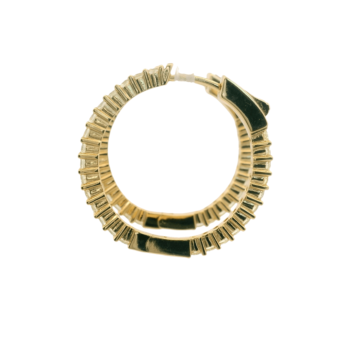 925YG SEMI INFINITY CZ YELLOW HOOPS - C'SANTOS