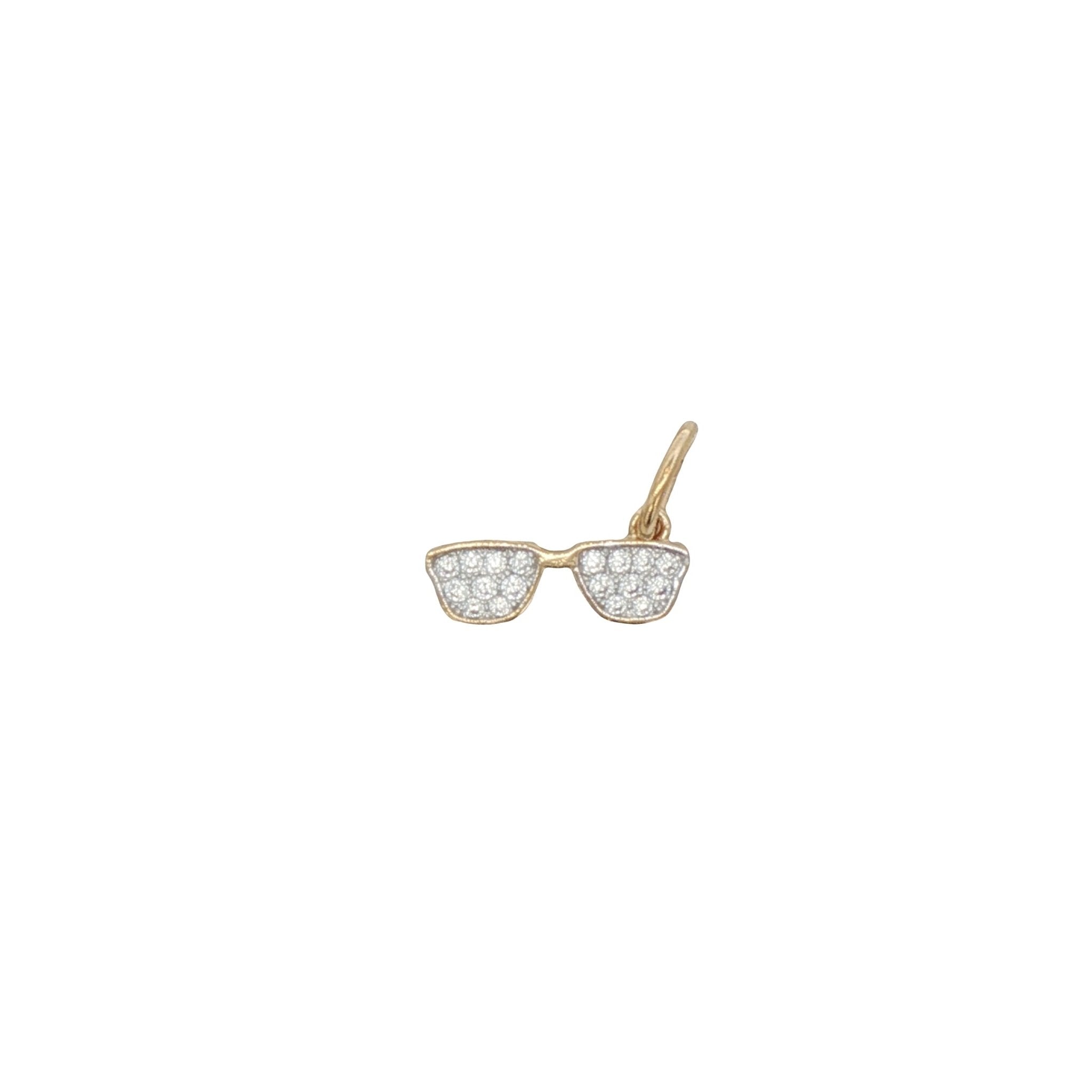 925YG SPARKLING CZ SUNGLASSES CHARM - C'SANTOS