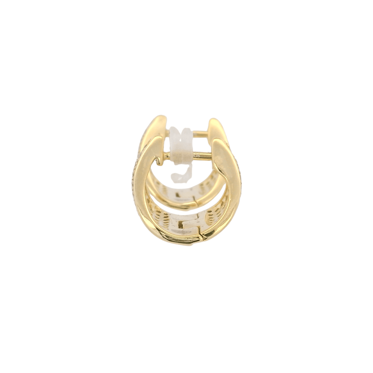 925YG TRIANGLE PAVE CZ HUGGIES - C'SANTOS