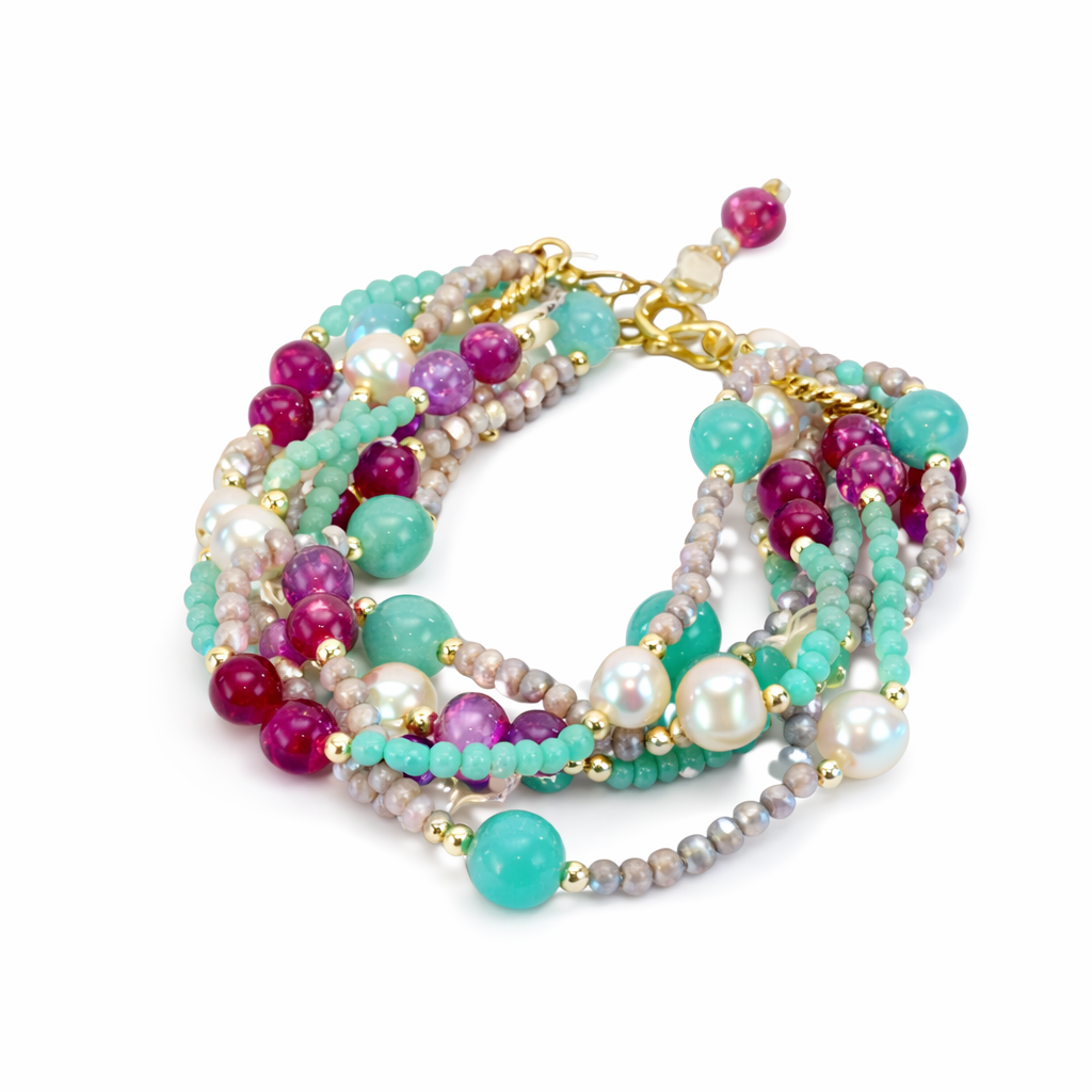 925YG CRISTALLI GIADA PERLE ACELET