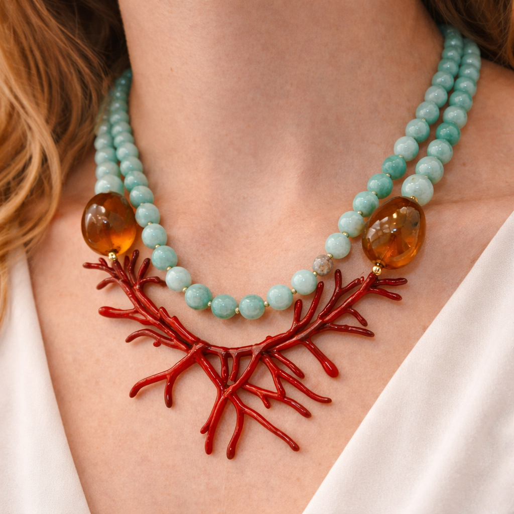 925YG GIADA AMA CALLO NECKLACE