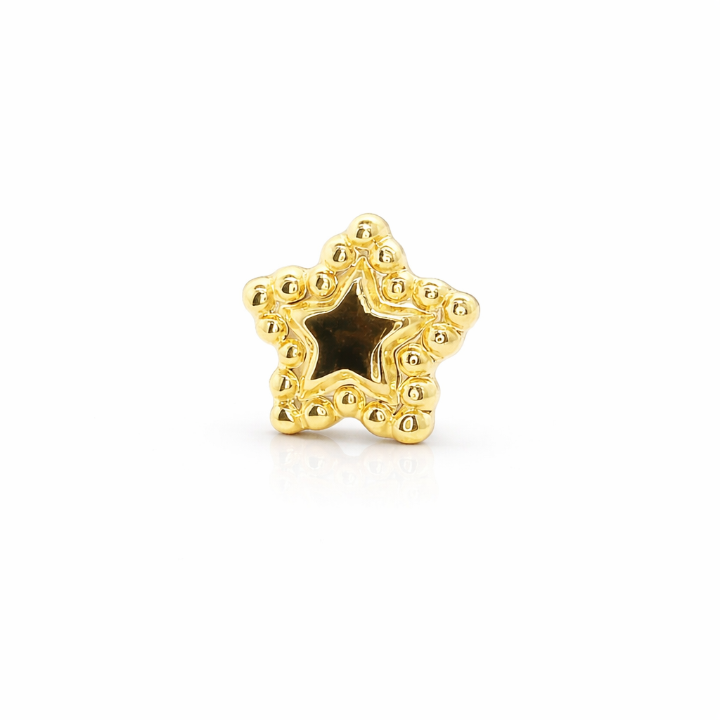 Piercing Estrella en Oro Amarillo 14K