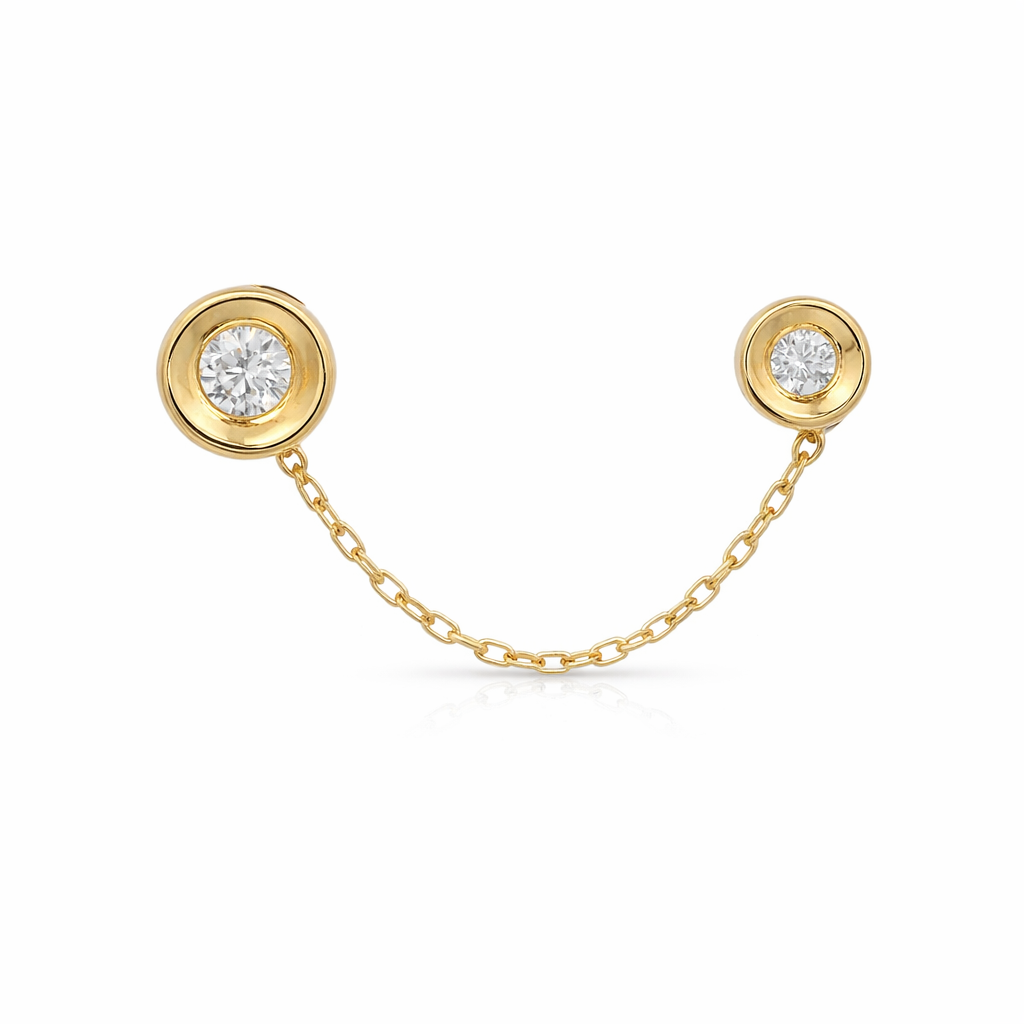 Piercing de Cadena en Oro Amarillo 14K