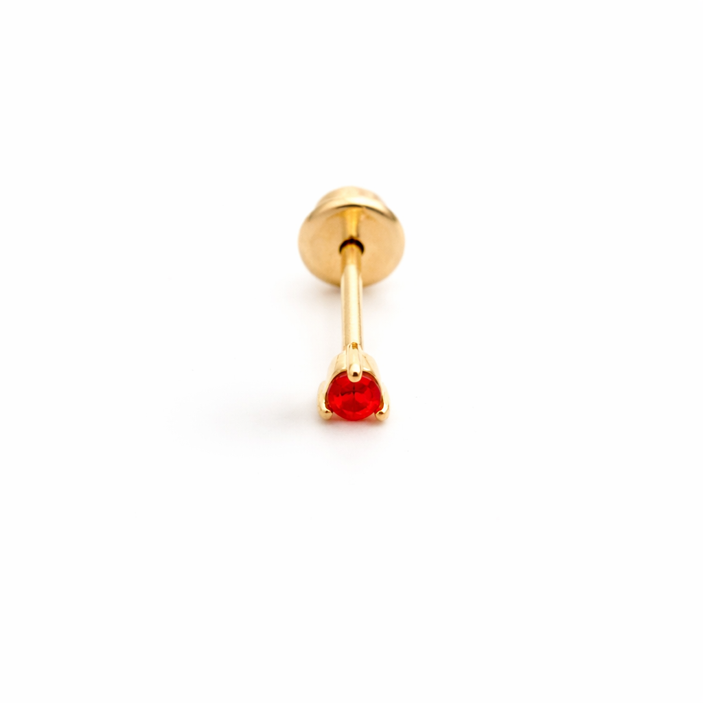 14KY PIERCING OPALO FUEGO 2 MM SOLITARIO