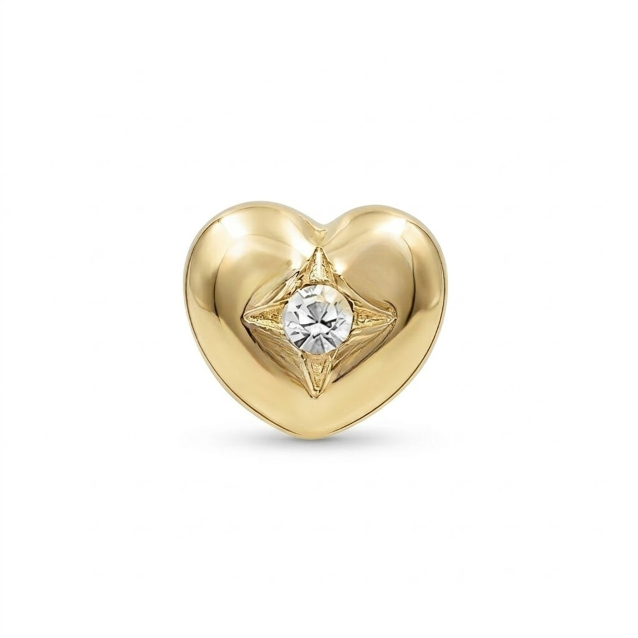 Piercing Corazón en Oro Amarillo 14K