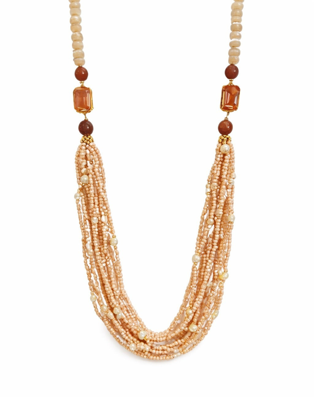 925YG CRISTALLI PERLE P NATURALI NECKLACE