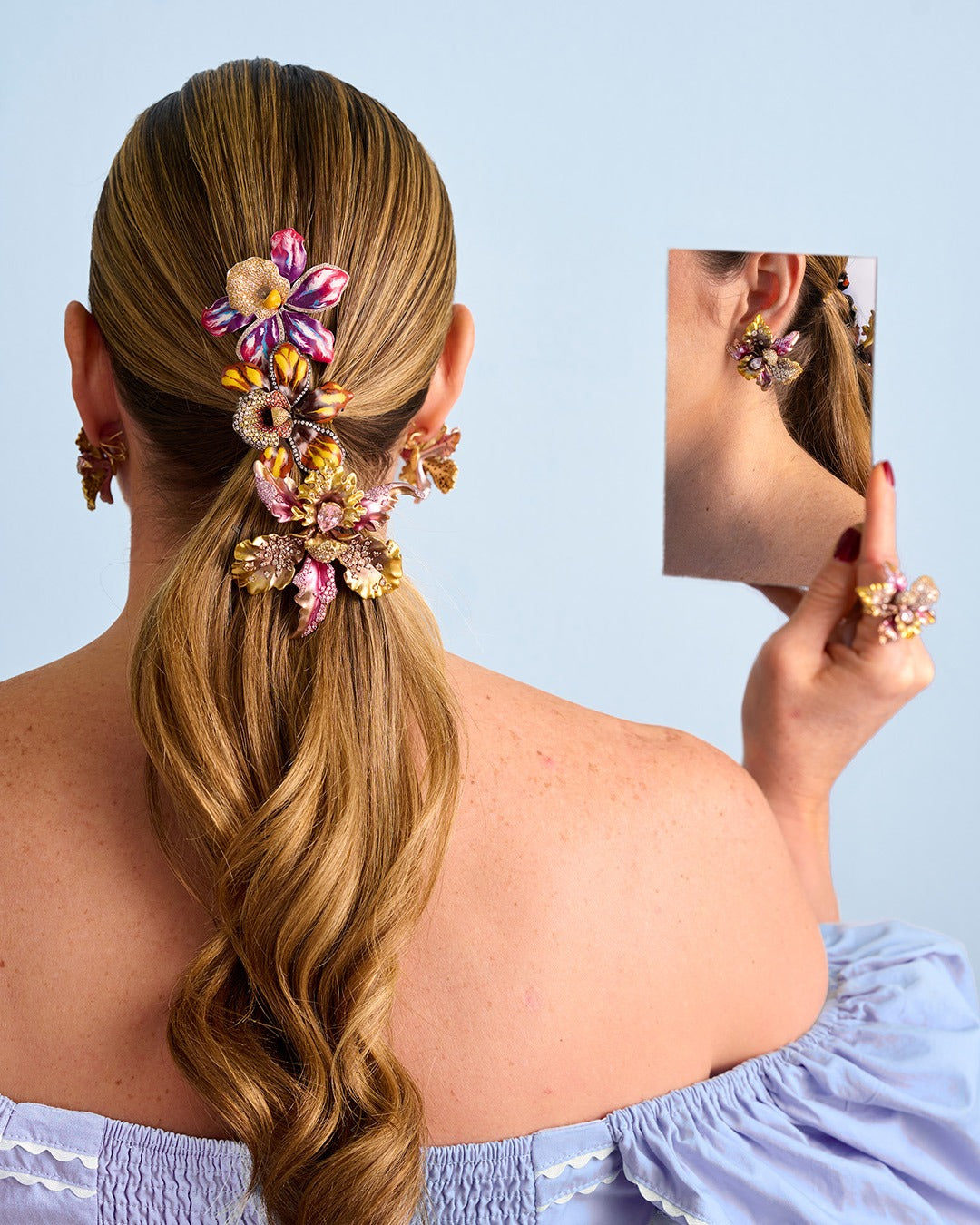 925SL BIG MAY FLOWER YELLOW AND BROWN BROOCH