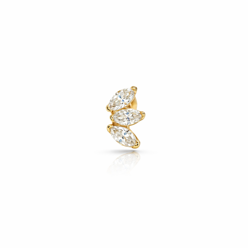 Piercing Triple Marquesa en Oro 14K