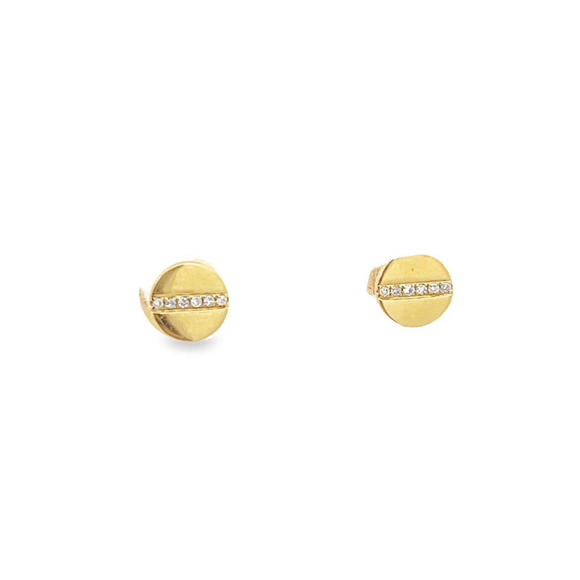 ARETES DE ORO 14K CON DIAMANTES - C'SANTOS
