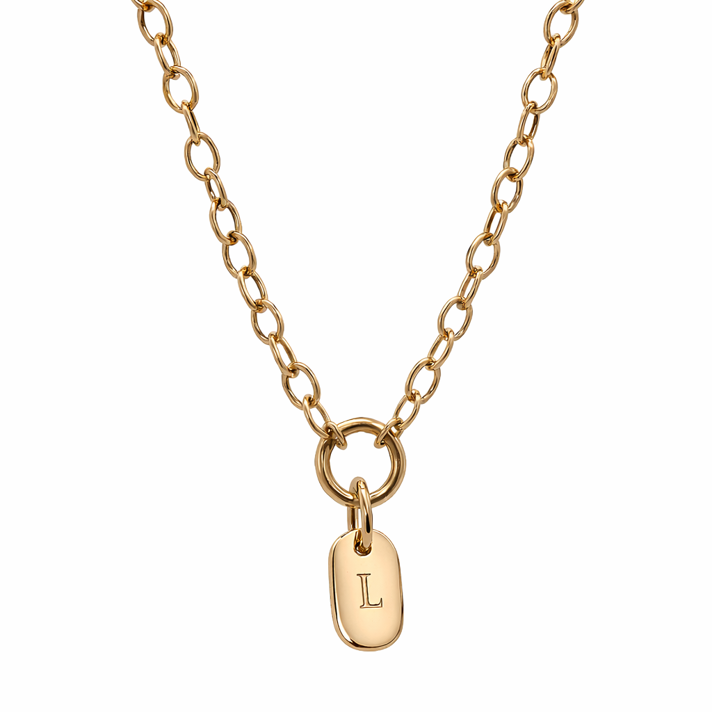 925YG MINIMALIST FLAT TAG CHARM