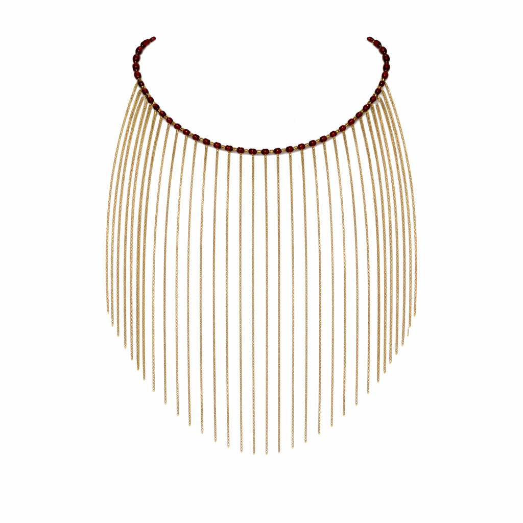 Collar Catena con Circonias en Plata 925 Bañada en Oro