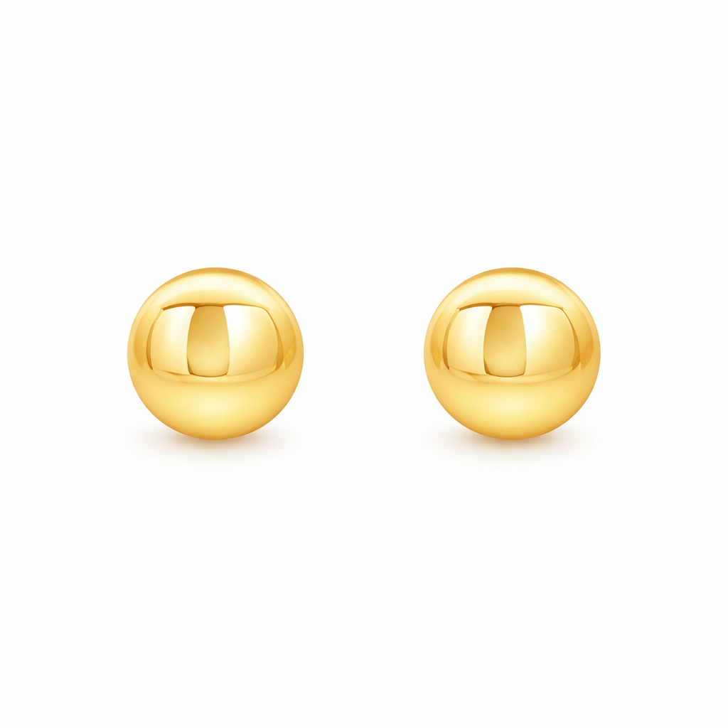 14KY SPHERE STUD 8MM EARRINGS