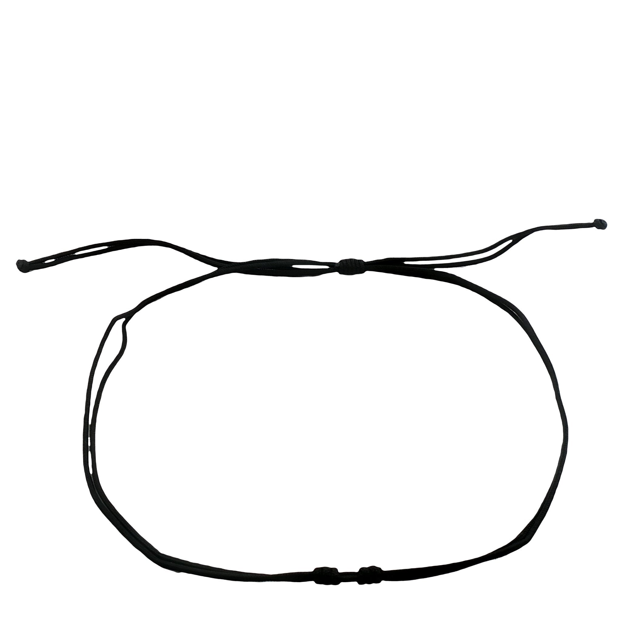 BLACK CORD WITH TWO KNOTS NECKLACE - C'SANTOS