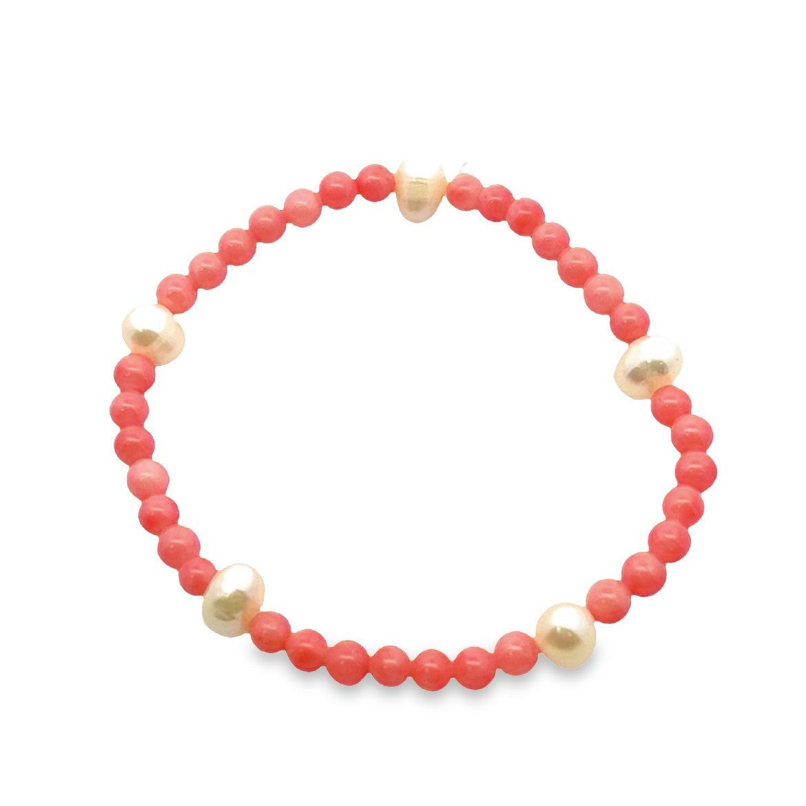 BRACELET PEARL STONE PINK 4MM - C'SANTOS