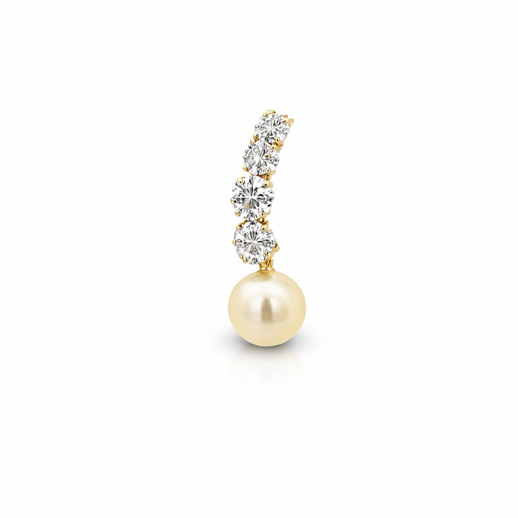 14KY PIERCING PERLA Y CRISTALES