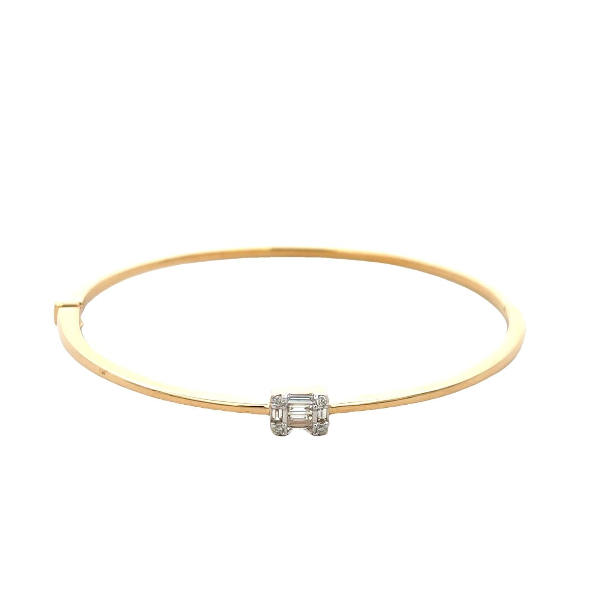 D0.04CT 14KY BAGUETTE MOSAICO BANGLE - C'SANTOS
