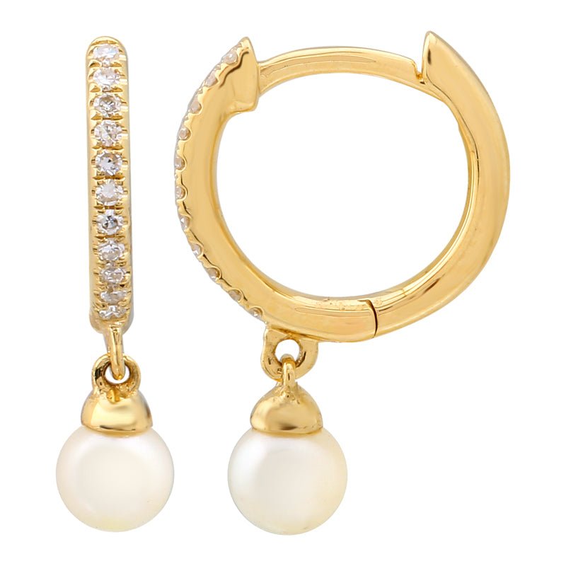 D0.07CT 14KY SEMINFINITY SQUARE HUGGIES P4MM - C'SANTOS