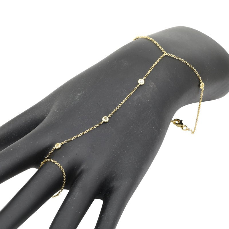 D0.11CT 14KY STATION BEZEL AND RING BRACELET - C'SANTOS