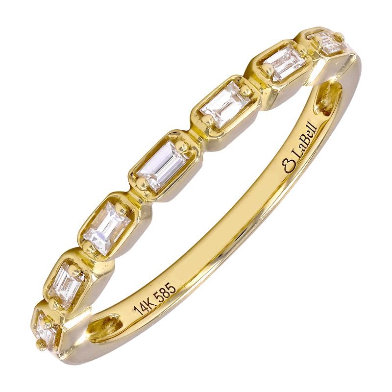 D0.17CT 14KY BAGUETTE SEMINFINTY RING T6.5 - C'SANTOS